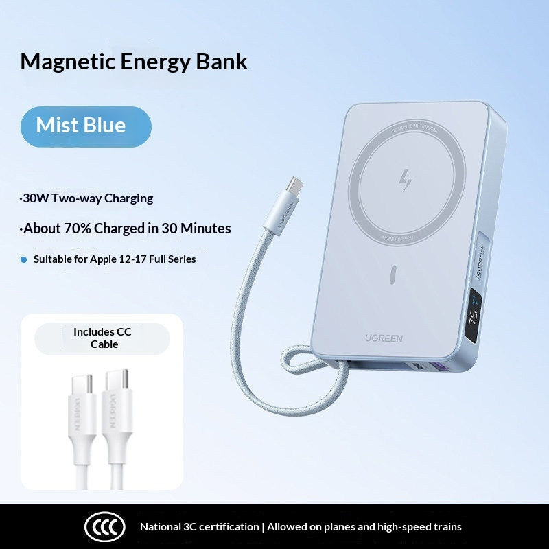 Discover the Power of Convenience with the Magnetic Wireless Power Bank Ah 20W Portable